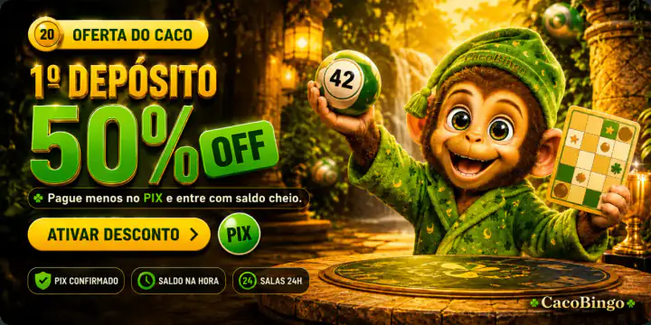 Presente de 50 por cento do Caco no primeiro depósito
